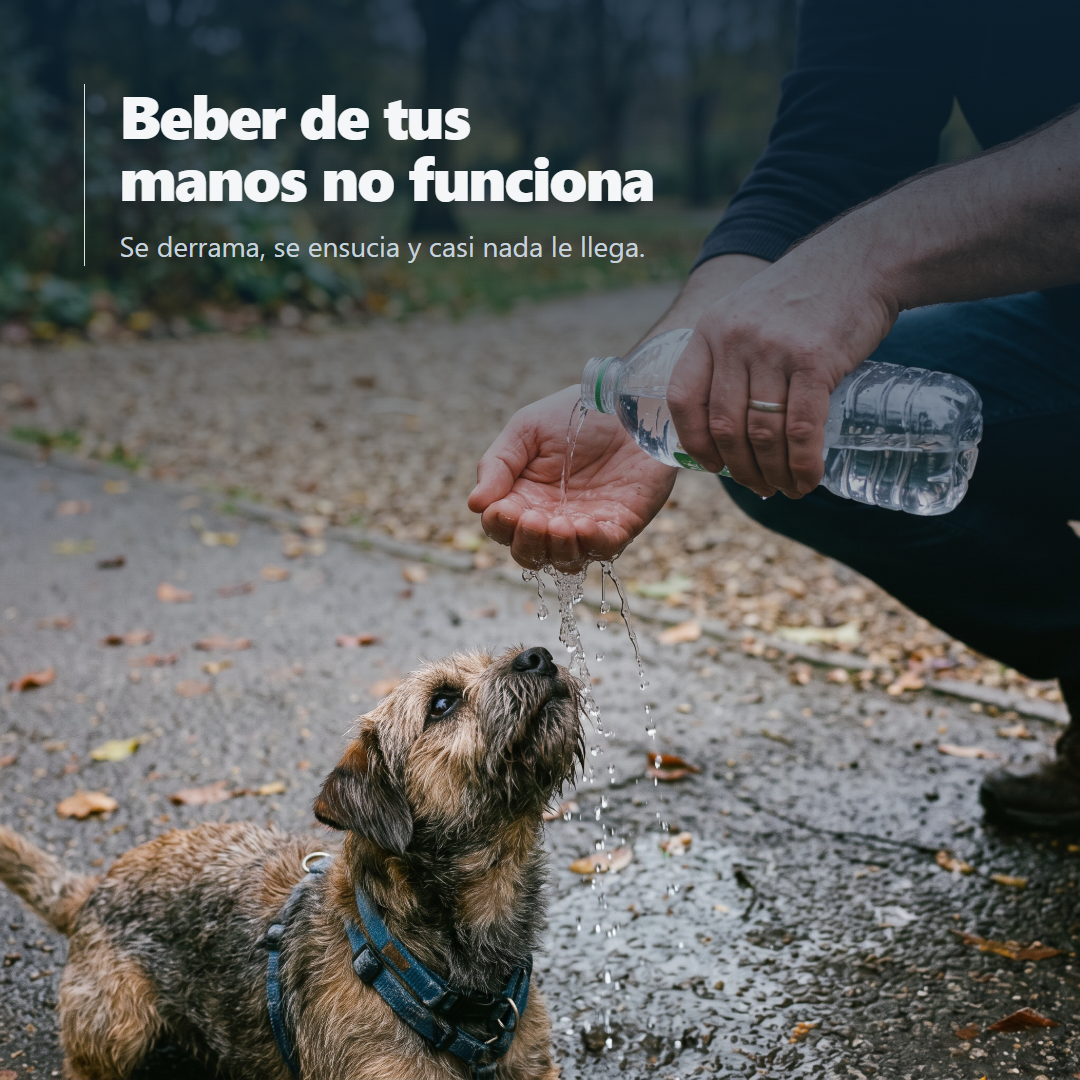 Botella 3 en 1 para Mascotas · 350 ml