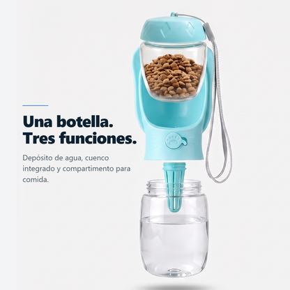 Botella 3 en 1 para Mascotas · 350 ml