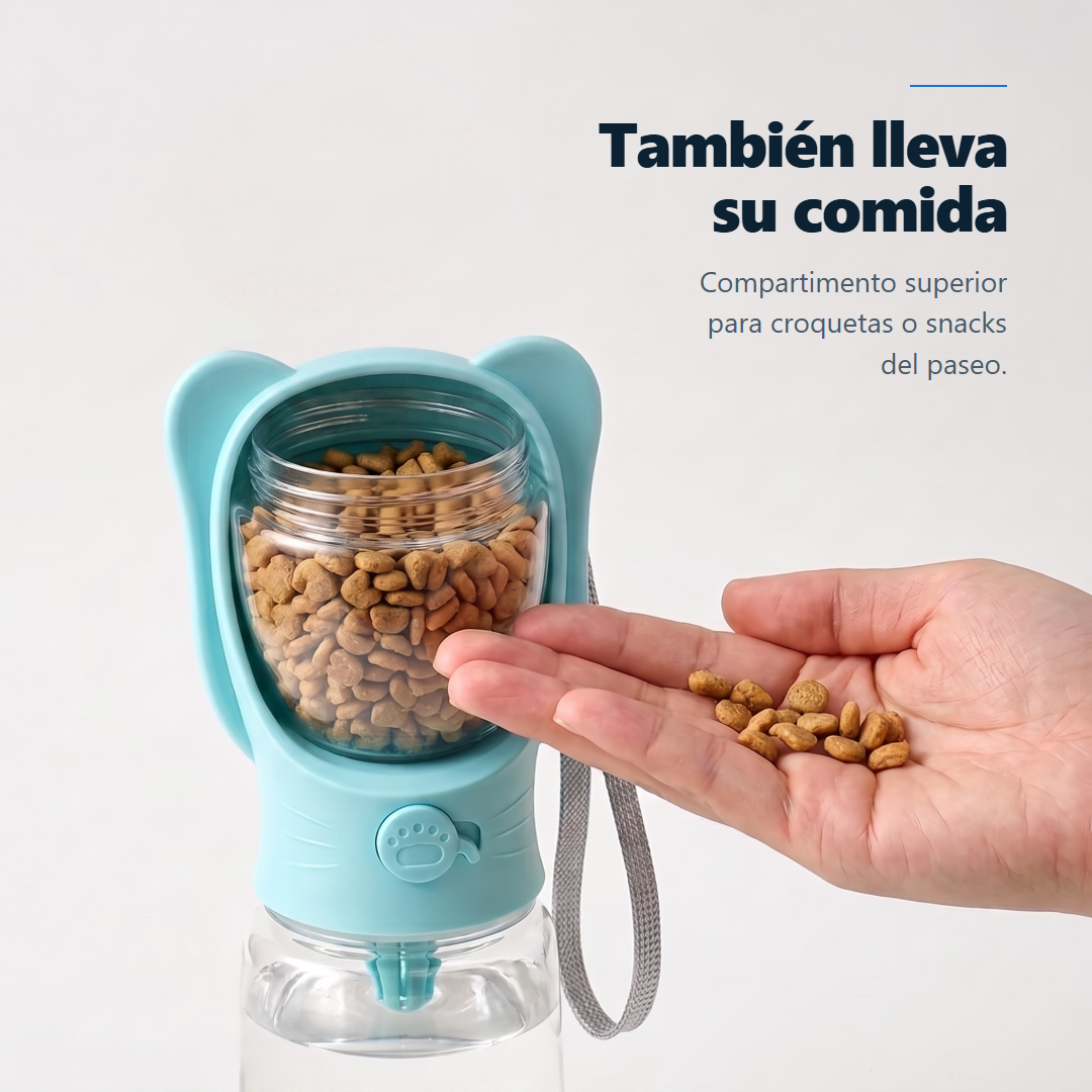Botella 3 en 1 para Mascotas · 350 ml