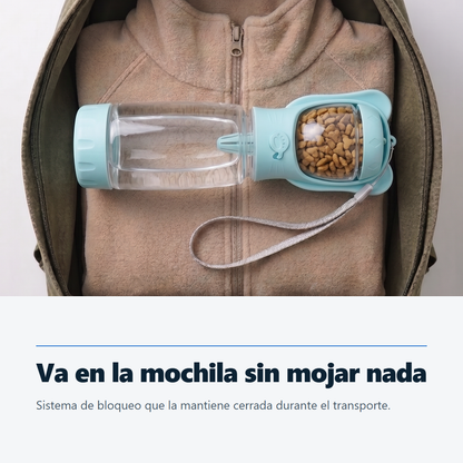 Botella 3 en 1 para Mascotas · 350 ml