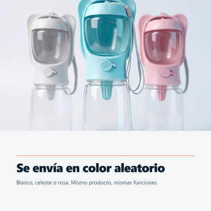 Botella 3 en 1 para Mascotas · 350 ml